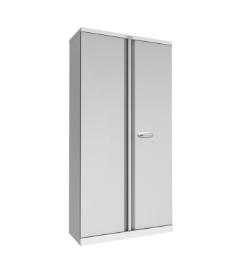 Phoenix SC Series SC1910GGE 2 Door 4 Shelf Stationery Cupboard in Grey with Electronic Lock - Code SC1910GGE