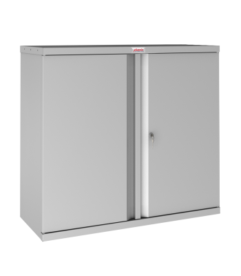 Phoenix SCL Series SCL0891GGK 2 Door 1 Shelf Steel Storage Cupboard in Grey with Key Lock - Code SCL0891GGK