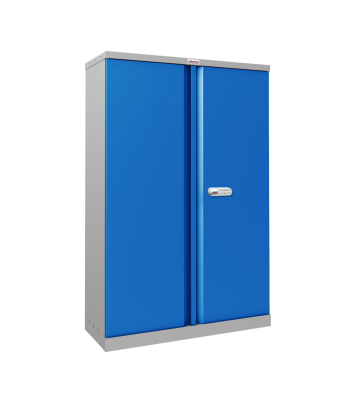 Phoenix SCL Series SCL1491GBE 2 Door 3 Shelf Steel Storage Cupboard Grey Body & Blue Doors with Electronic Lock - Code SCL1491GBE