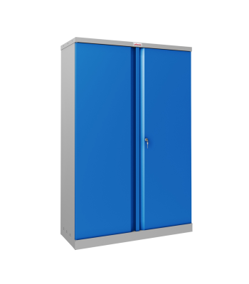 Phoenix SCL Series SCL1491GBK 2 Door 3 Shelf Steel Storage Cupboard Grey Body & Blue Doors with Key Lock - Code SCL1491GBK