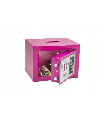 Phoenix Compact Home Office SS0721EPD Pink Security Safe with Electronic Lock & Deposit Slot