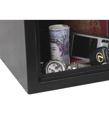 Phoenix Compact Home Office SS0721K Black Security Safe with Key Lock