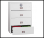 Phoenix World Class Lateral Fire File FS2414E 4 Drawer Filing Cabinet with Electronic Lock