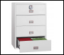 Phoenix World Class Lateral Fire File FS2414E 4 Drawer Filing Cabinet with Electronic Lock