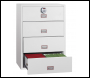 Phoenix World Class Lateral Fire File FS2414E 4 Drawer Filing Cabinet with Electronic Lock