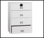 Phoenix World Class Lateral Fire File FS2414F 4 Drawer Filing Cabinet with Fingerprint Lock