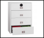 Phoenix World Class Lateral Fire File FS2414F 4 Drawer Filing Cabinet with Fingerprint Lock