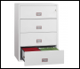 Phoenix World Class Lateral Fire File FS2414K 4 Drawer Filing Cabinet with Key Lock