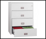 Phoenix World Class Lateral Fire File FS2414K 4 Drawer Filing Cabinet with Key Lock