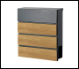 Phoenix Estilo Top Loading Letter Box MB0126KW Wood Finish with Key Lock - Code MB0126KW