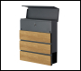 Phoenix Estilo Top Loading Letter Box MB0126KW Wood Finish with Key Lock - Code MB0126KW