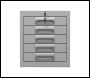 Phoenix MD Series MD0304G 5 Drawer Multidrawer Cabinet in Grey with Key Lock - Code MD0304G