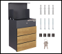 Phoenix PB1331AWK Parcel Box in Graphite Grey with Wood Effect - Code PB1331AWK