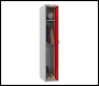 Phoenix PL Series PL1130GRE/ADD 1 Column 1 Door Personal Locker Grey Body/Red Door with Electronic Lock - Code PL1130GRE