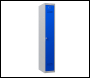 Phoenix PL 300D Series PL1133GBK/ADD 1 Column 1 Door Personal locker in Blue with Key Lock - Code PL1133GBKADD