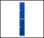 Phoenix PL Series PL1230GBE/ADD 1 Column 2 Door Personal Locker Grey Body/Blue Doors with Electronic Locks - Code PL1230GBE