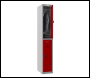 Phoenix PL Series PL1230GRC/ADD 1 Column 2 Door Personal Locker Grey Body/Red Doors with Combination Locks - Code PL1230GRCADD