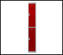 Phoenix PL Series PL1230GRE/ADD 1 Column 2 Door Personal Locker Grey Body/Red Doors with Electronic Locks - Code PL1230GRE