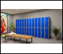 Phoenix PL 300D Series PL1233GBE/ADD 1 Column 2 Door Personal locker in Blue with Electronic Lock - Code PL1233GBEADD