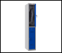 Phoenix PL 300D Series PL1233GBK/ADD 1 Column 2 Door Personal locker in Blue with Key Lock - Code PL1233GBKADD