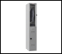 Phoenix PL 300D Series PL1233GGC/ADD 1 Column 2 Door Personal locker in Grey with Combination Lock - Code PL1233GGC