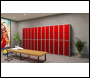 Phoenix PL 300D Series PL1233GRC/ADD 1 Column 2 Door Personal locker in Red with Combination Lock - Code PL1233GRCADD