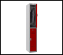 Phoenix PL 300D Series PL1233GRE/ADD 1 Column 2 Door Personal locker in Red with Electronic Lock - Code PL1233GREADD