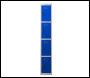 Phoenix PL Series PL1430GBC/ADD 1 Column 4 Door Personal Locker Grey Body/Blue Doors with Combination Lock - Code PL1430GBC