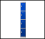 Phoenix PL Series PL1430GBE/ADD 1 Column 4 Door Personal Locker Grey Body/Blue Doors with Electronic Lock - Code PL1430GBEADD