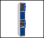 Phoenix PL 300D Series PL1433GBC/ADD 1 Column 4 Door Personal locker in Blue with Combination Lock - Code PL1433GBC