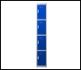 Phoenix PL 300D Series PL1433GBE/ADD 1 Column 4 Door Personal locker in Blue with Electronic Lock - Code PL1433GBEADD