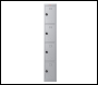 Phoenix PL 300D Series PL1433GGC/ADD 1 Column 4 Door Personal locker in Grey with Combination Lock - Code PL1433GGC