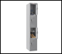 Phoenix PL 300D Series PL1433GGE/ADD 1 Column 4 Door Personal locker in Grey with Electronic Lock - Code PL1433GGEADD