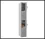Phoenix PL 300D Series PL1433GGK 1 Column 4 Door Personal locker in Grey with Key Lock - Code PL1433GGK