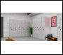 Phoenix PLZ Series PLZ1240GGC 1 Column 2 Door Personal locker in Grey with Combination Lock - Code PLZ1240GGC