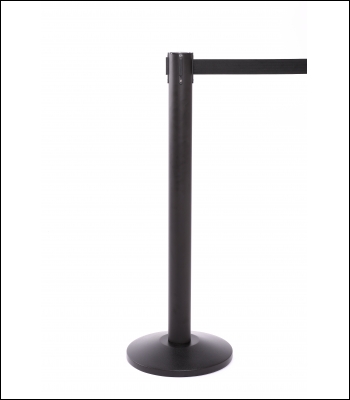 QueuePro 300 Free Standing Retractable Belt Barrier - 4.9m, 75mm Black Post - PRO300B