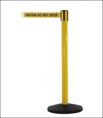 SafetyMaster Free Standing Retractable Belt Barrier - 3.4m - Yellow Post - SM450Y
