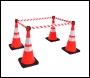 Conepro 500 Traffic Cone Mount-3.65m Belt, Yellow Housing, Red/white Chevron Belt - CP500y