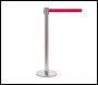 QueuePro 251 Free Standing Retractable Belt Barrier - 3.4m, 64mm Polished Stainless Post - PRO251PS