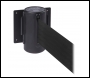 WallMaster 400 Wall Fixed Retractable Belt Barrier - 4.6m - Black Casing - Screw On Wall Fixing - Standard Receiver Clip - WM400B