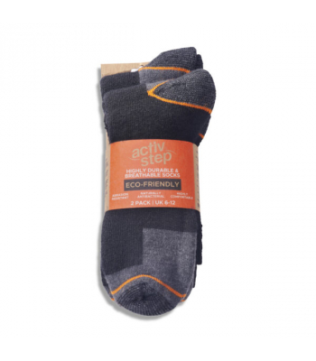 Activ-Step Durable & Breathable Bamboo Socks - Pack of 2 Pairs - Code ECOSOCK
