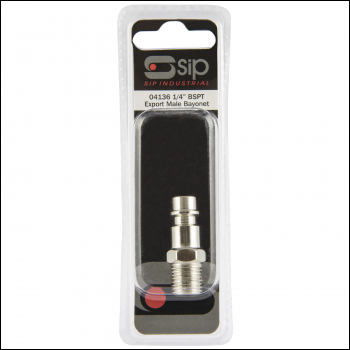 SIP 1/4 inch  Display Pack Export Male Bayonet - Code 04136