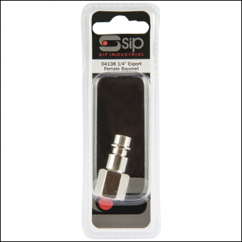 SIP 1/4 inch  Display Pack Export Female Bayonet - Code 04138