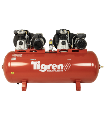 TIGREN 270ltr Tandem Belt-Driven Compressor - Code 04386