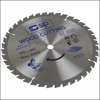 SIP 305mm x 30mm TCT 40T Circular Saw Blade - Code 06122