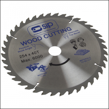 SIP 254mm x 30mm TCT 40T Circular Saw Blade - Code 06128