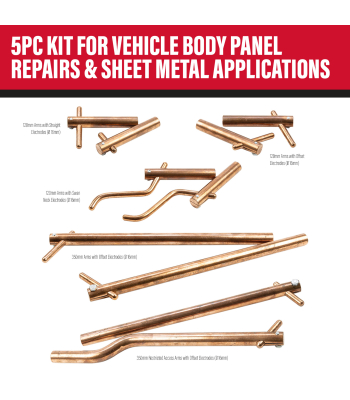 SIP Spot Welder 5pc Bodywork Kit (16mm) - Code 25424