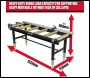 SIP Adjustable Roller Stand Table 1500mm x 400mm 400kg - Code 01395