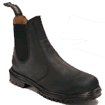 S8074 Black Waxy Leather Dealer Boot