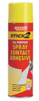 Everbuild Stick 2 Spray Contact Adhesive 500ml Aerosol (per 6 box)